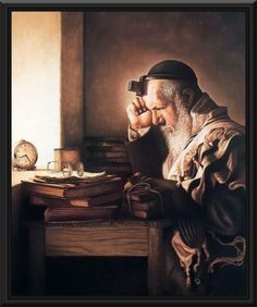 Rabbi studing